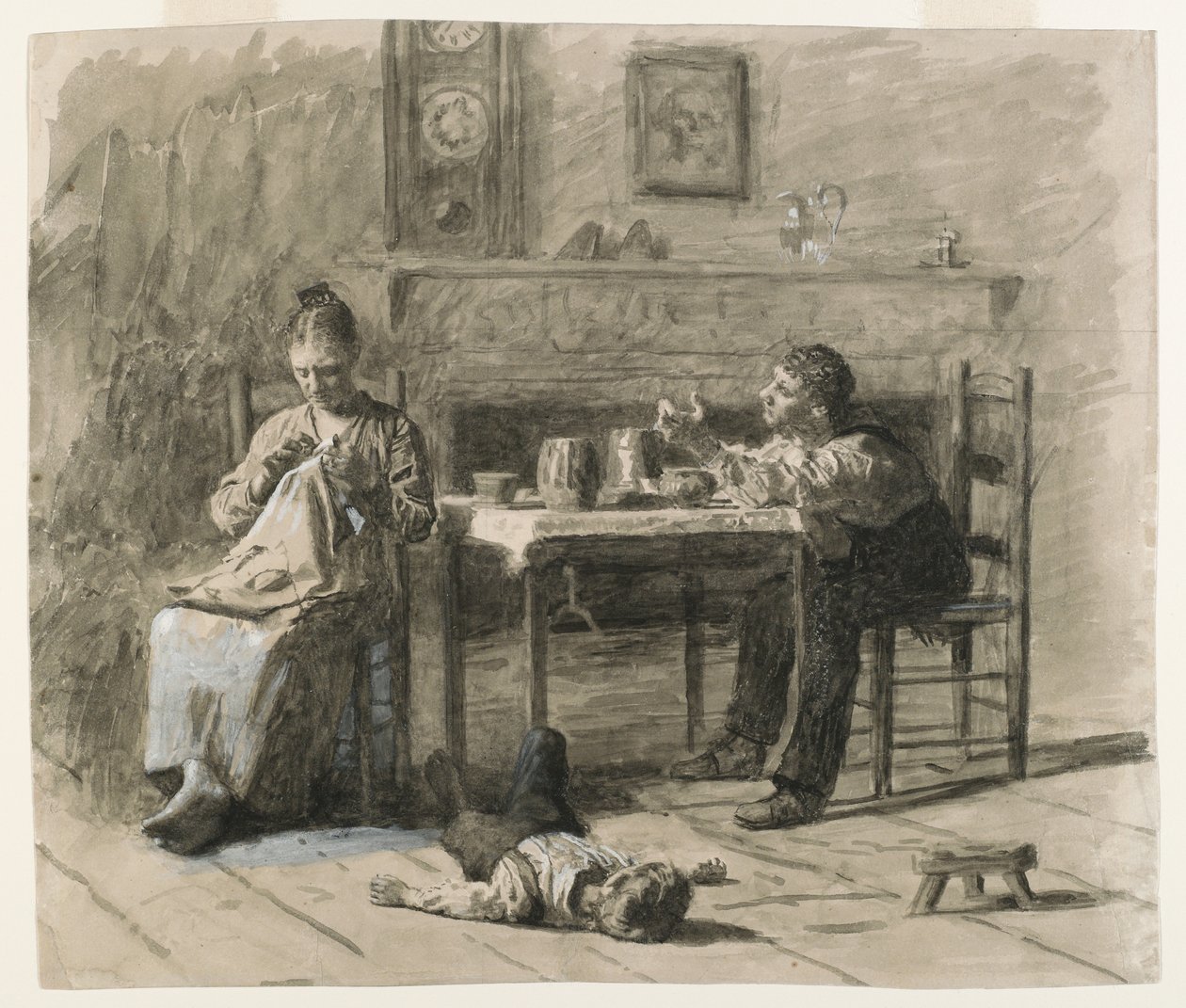 Es gibt so etwas wie Anrufe in dieser Welt, Illustration für Mr. Neelus Peelers Bedingungen von Thomas Eakins