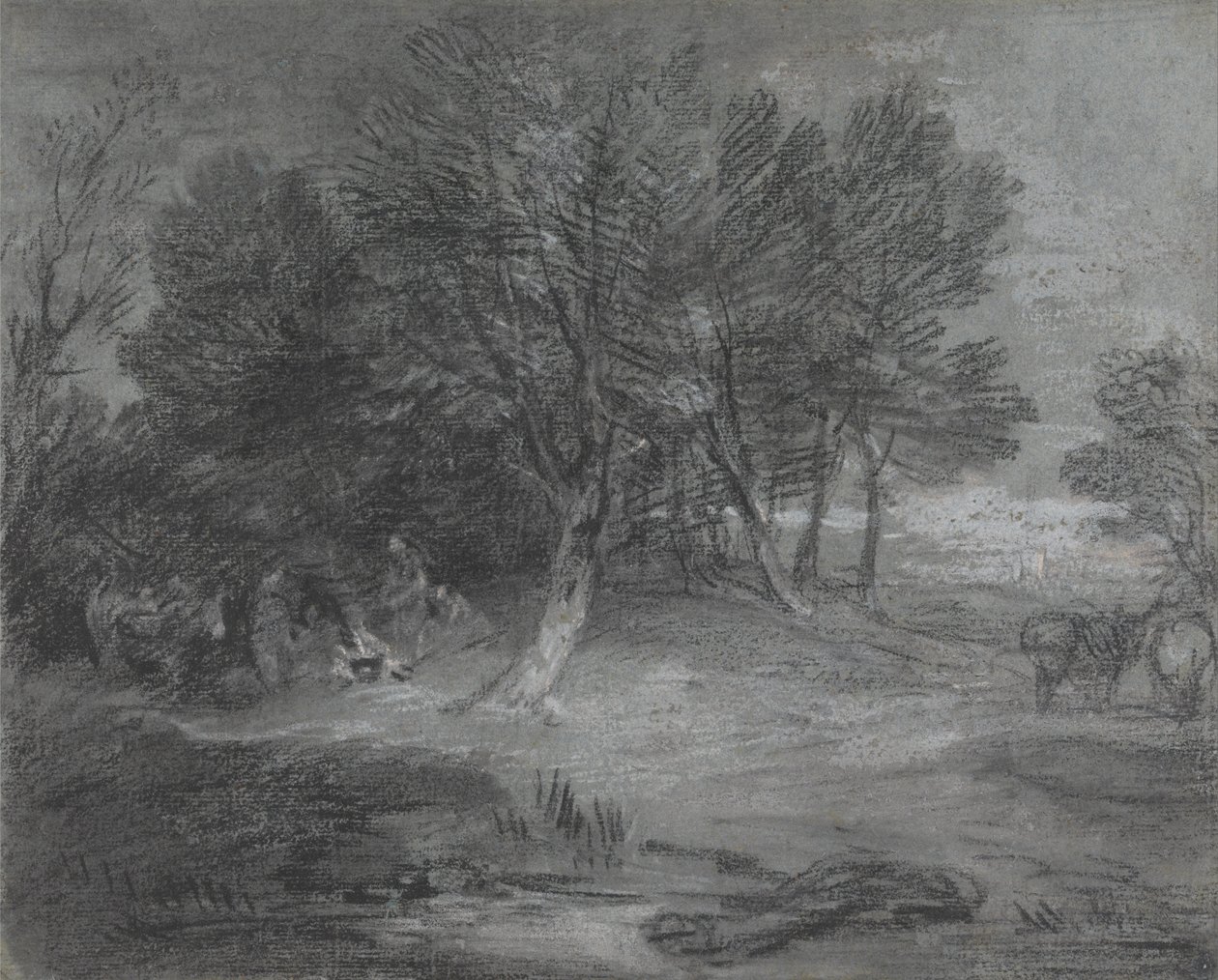 Waldlandschaft mit Zigeunerlager von Thomas Gainsborough