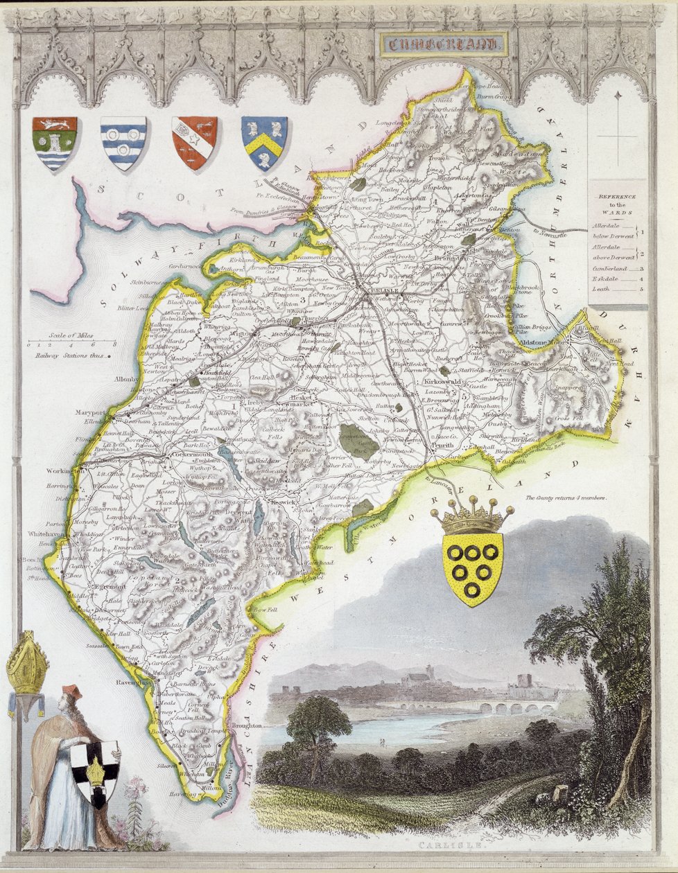 Karte von Cumberland, aus 