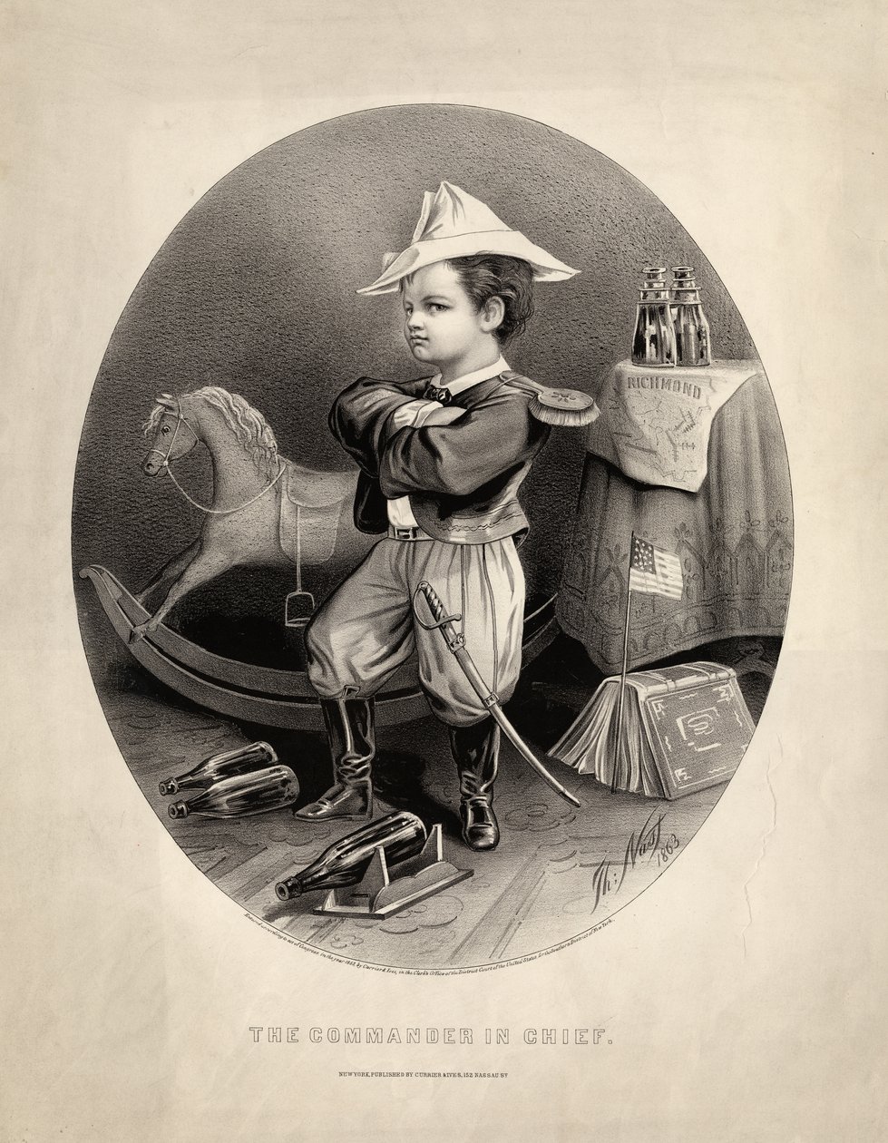 Oberbefehlshaber, veröffentlicht von Currier und Ives, 1863 von Thomas Nast