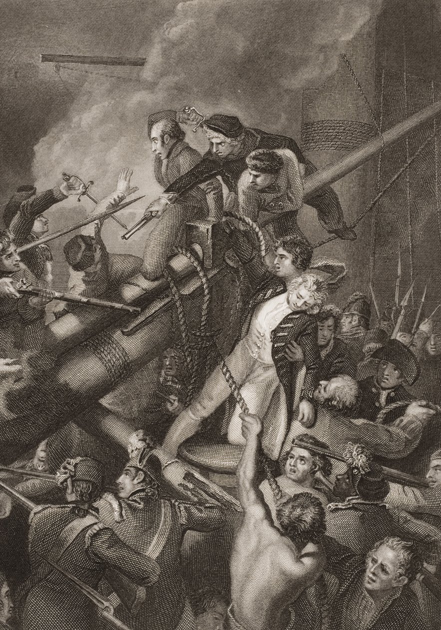 Der Tod von Kapitän Faulknor, Illustration aus 