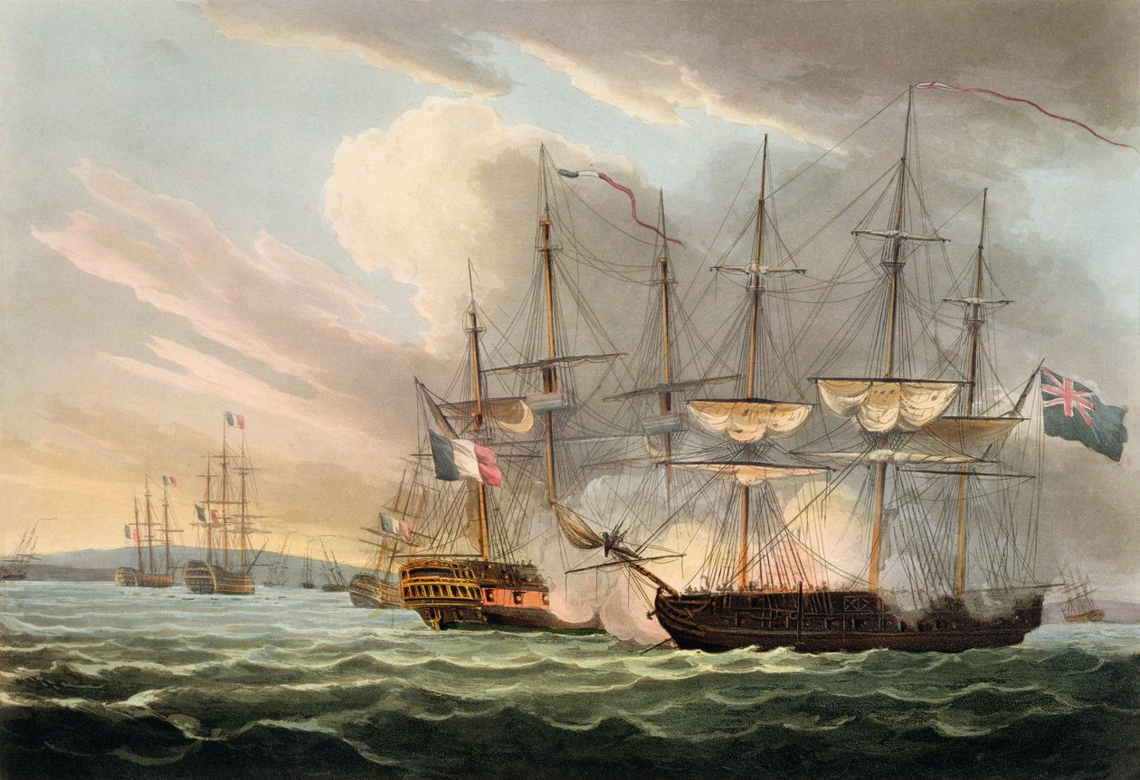 Zerstörung der französischen Flotte in den Baskischen Gewässern, 12. April 1809, aus 