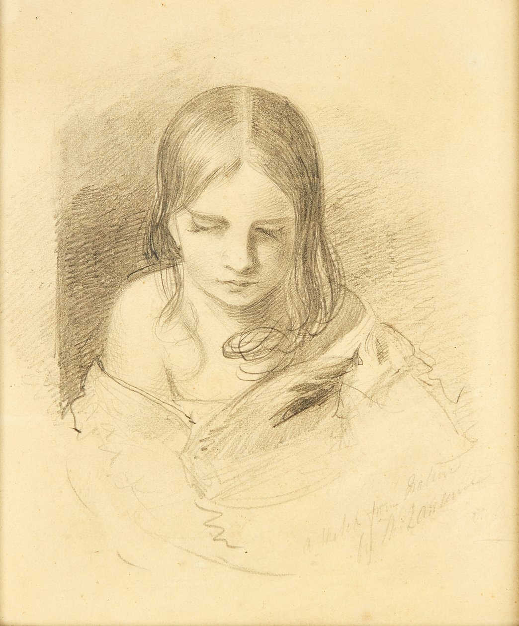 Eine Skizze aus der Natur, angeblich Ines Fletcher von Thomas (after) Lawrence