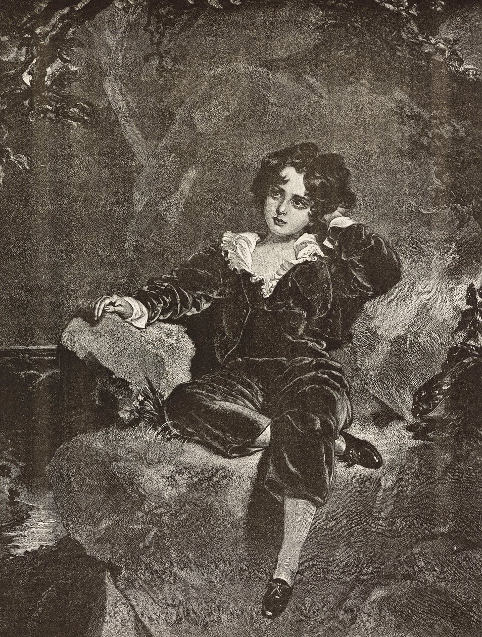 Porträt von Master Lambton als Junge, Charles William Lambton, der Rote Junge, Gravur nach einem Gemälde von Thomas Lawrence von Thomas (after) Lawrence
