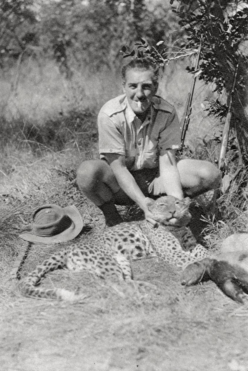 Chaplin Court Treatts Leopard, Abercorn nach Tukuyu, Tanganjika, 1925-1927 von Thomas A. Glover
