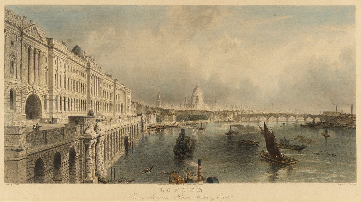 Ansicht von London, England, vom Somerset House Marine Building, mit der St. Paul
