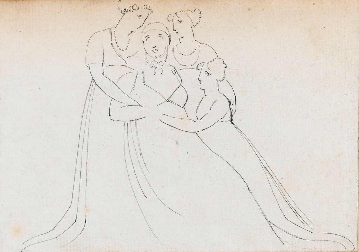 Nelsons Nichten - Miss Bolton und Charlotte Nelson, später Lady Hood von Thomas Baxter