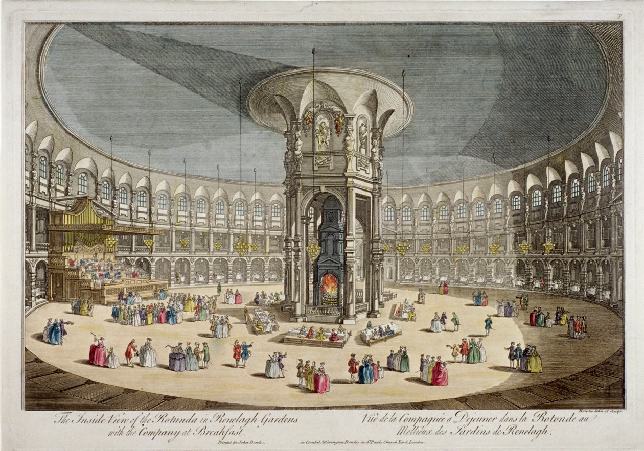 Die Rotunde in den Ranelagh-Gärten, Chelsea, London, um 1750 von Thomas Bowles