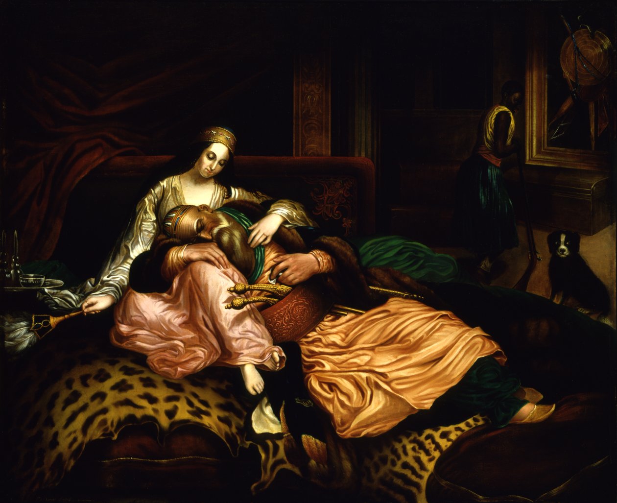 Innenszene mit Sultan und Konkubine von Thomas Buchanan Read