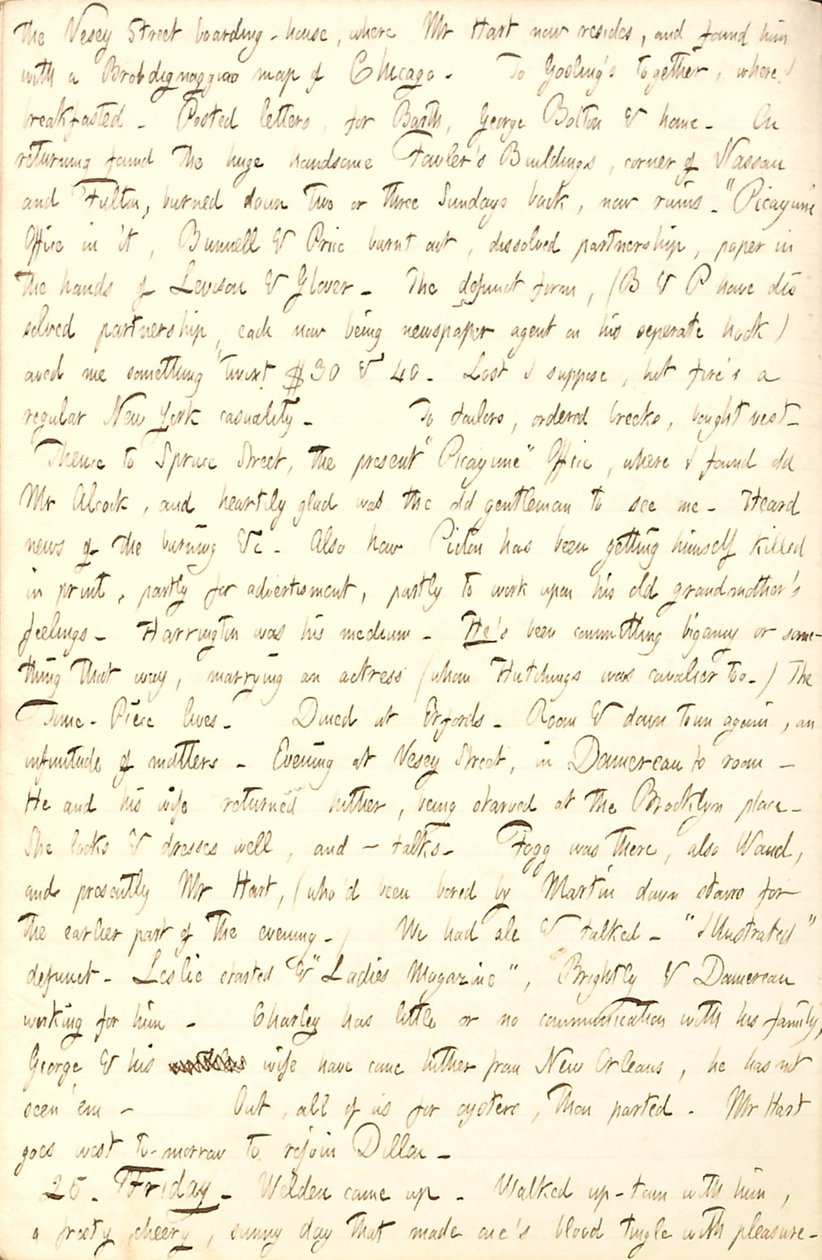 Thomas Butler Gunn Tagebücher - Band 6, Seite 206, 24.-25. November 1853 von Thomas Butler Gunn
