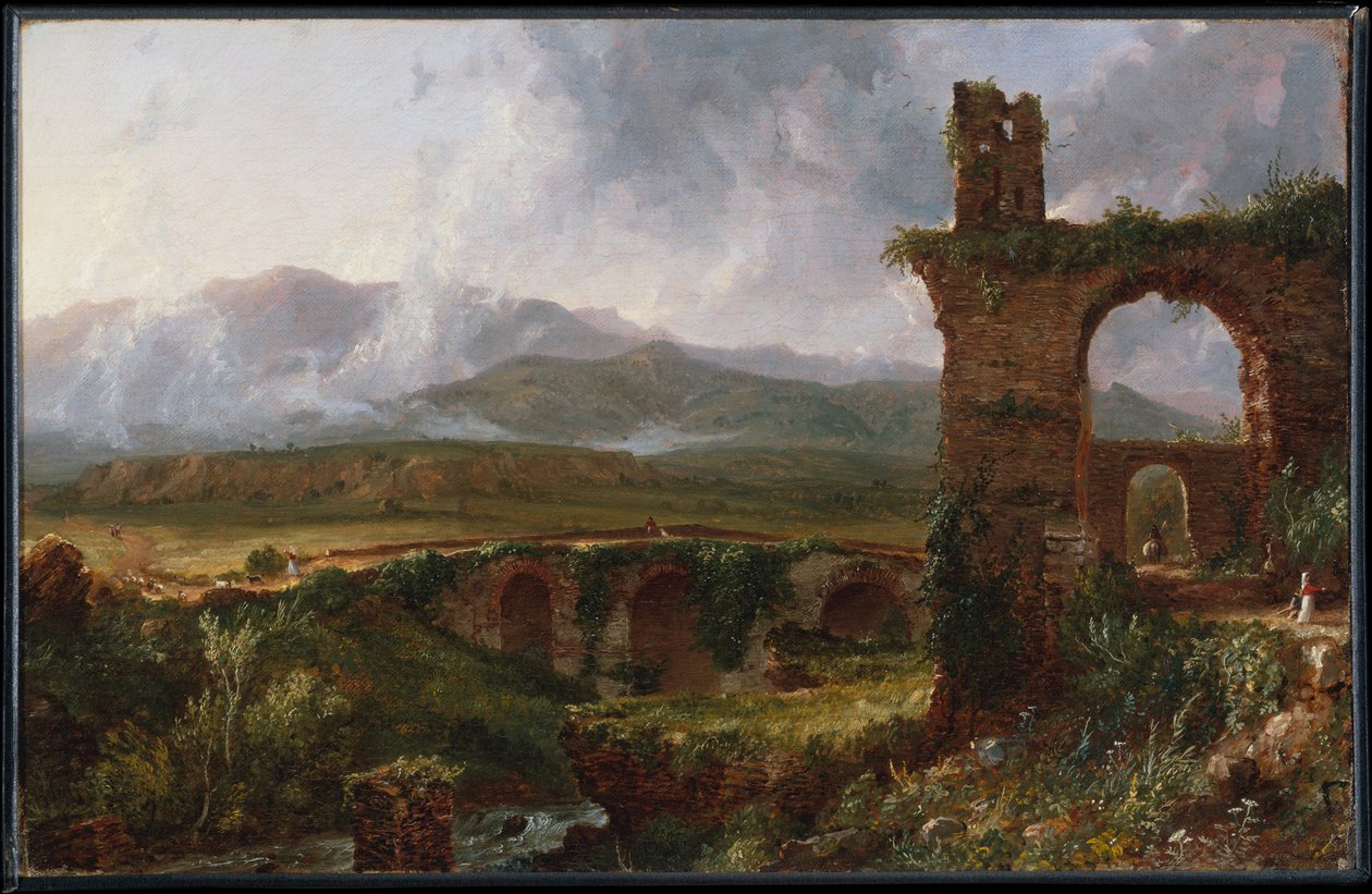 Eine Aussicht bei Tivoli (Morgen) von Thomas Cole