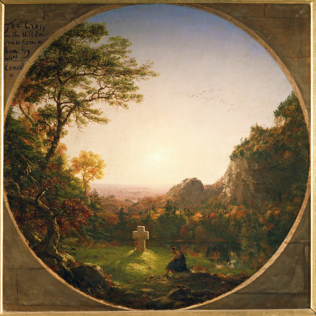Das einsame Kreuz - nach einem Gedicht von Felicia Haymans von Thomas Cole