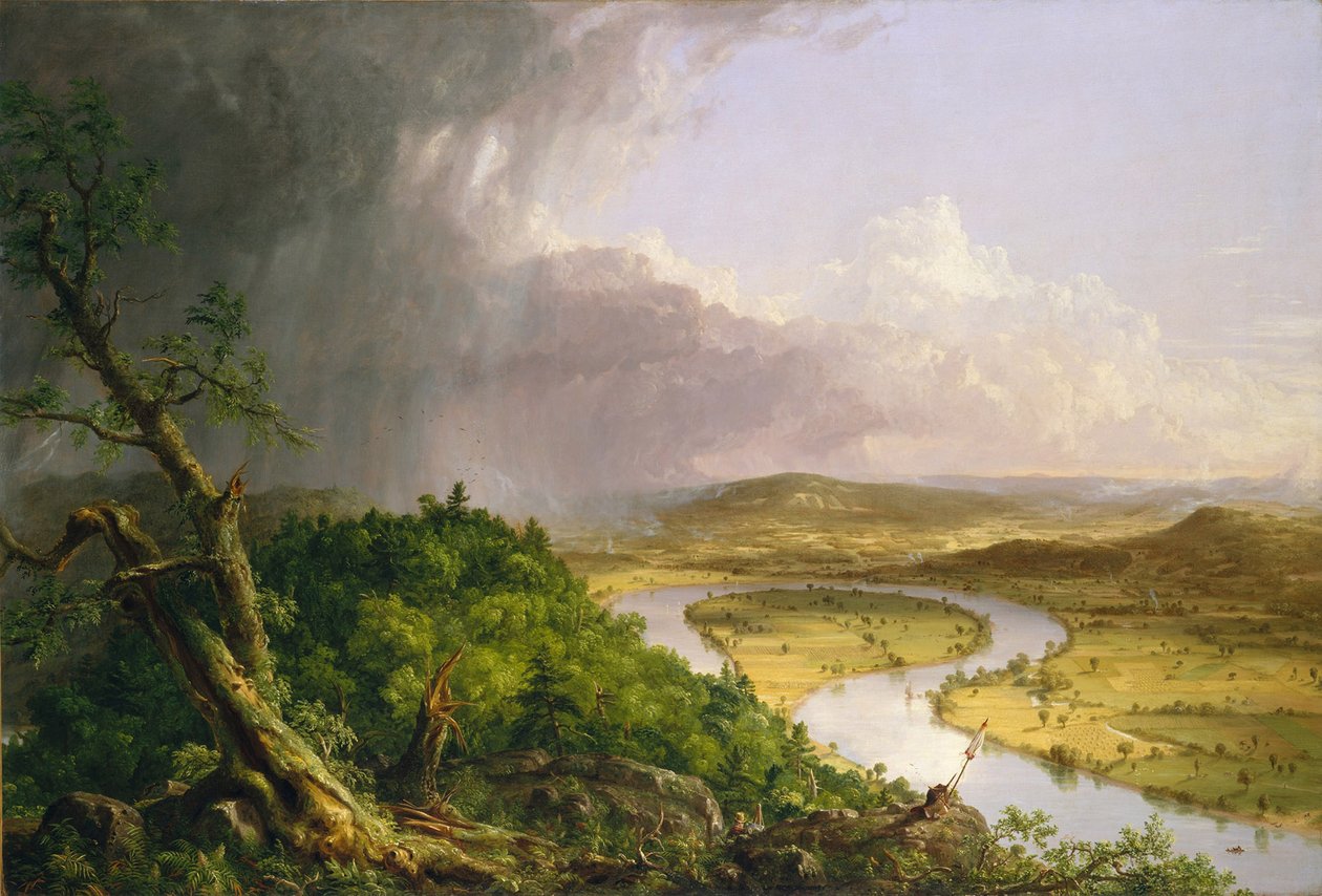 Blick vom Mount Holyoke, Northampton, Massachusetts, nach einem Gewitter—Der Oxbow von Thomas Cole