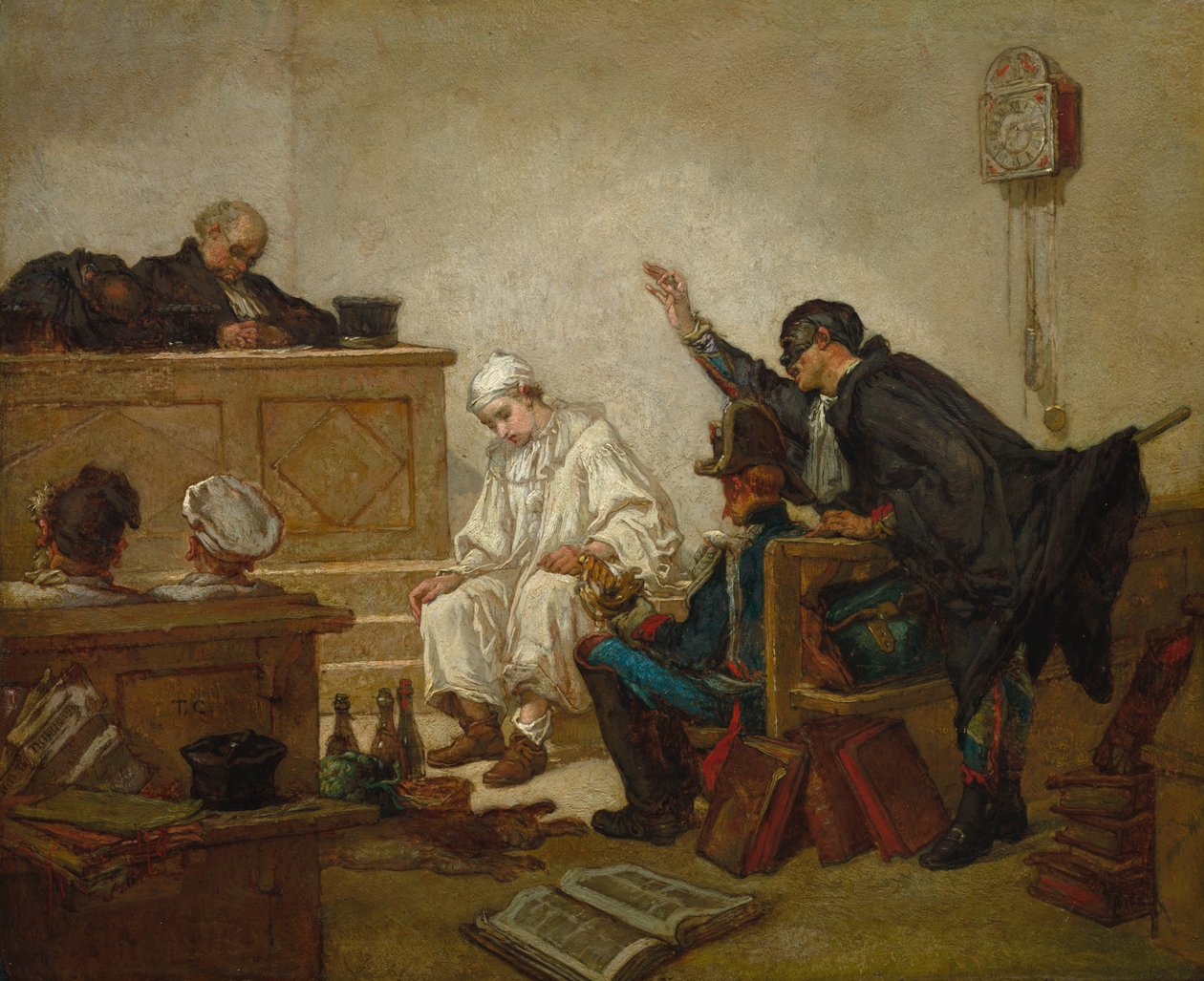 Pierrot im Strafgericht, ca. 1864-70 von Thomas Couture
