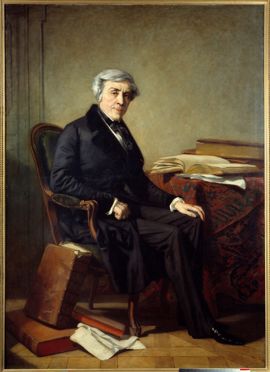 Porträt von Jules Michelet (1798-1874) französischer Historiker und Schriftsteller. Gemälde von Thomas Couture (1815-1879) von Thomas Couture