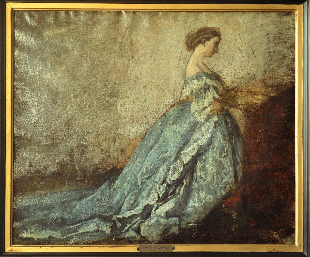 Die Kaiserin Eugénie beim Gebet von Thomas Couture