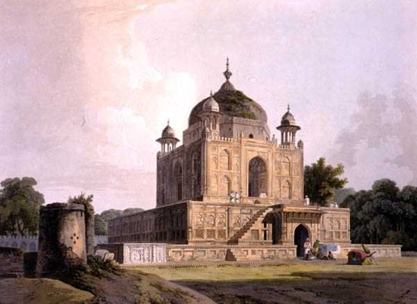 Mausoleum von Sultan Purveiz, in der Nähe von Allahabad, aus 