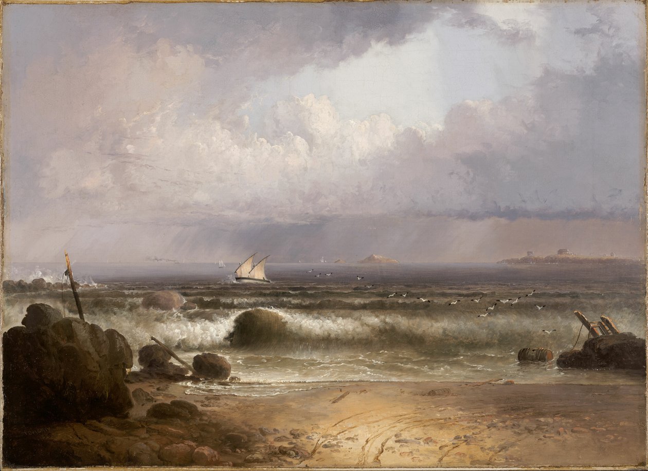 Kommender Sturm am Nahant Beach mit einem Sommerregen, 1835 von Thomas Doughty