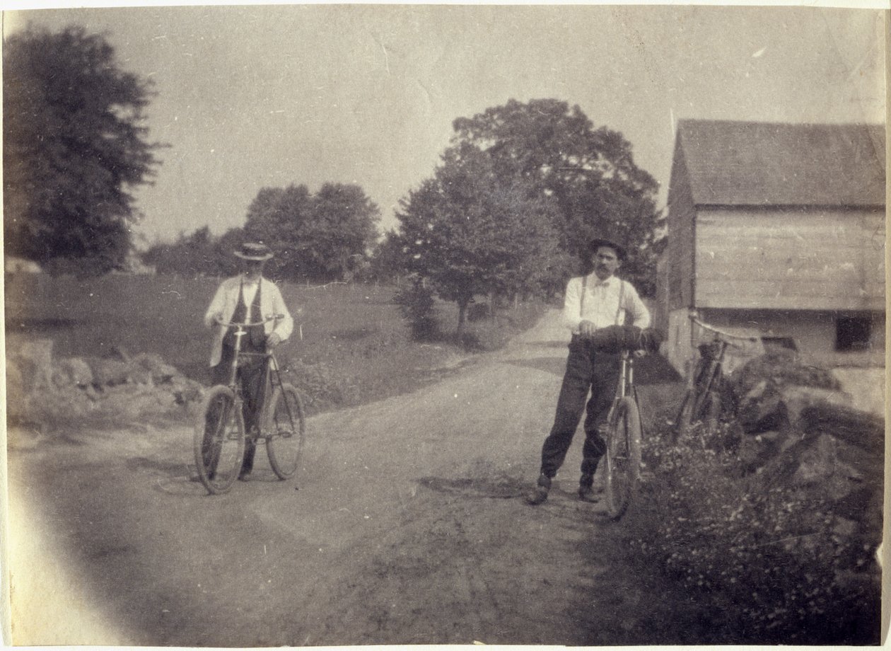 Samuel Murray und Benjamin Eakins auf Fahrrädern von Thomas Eakins