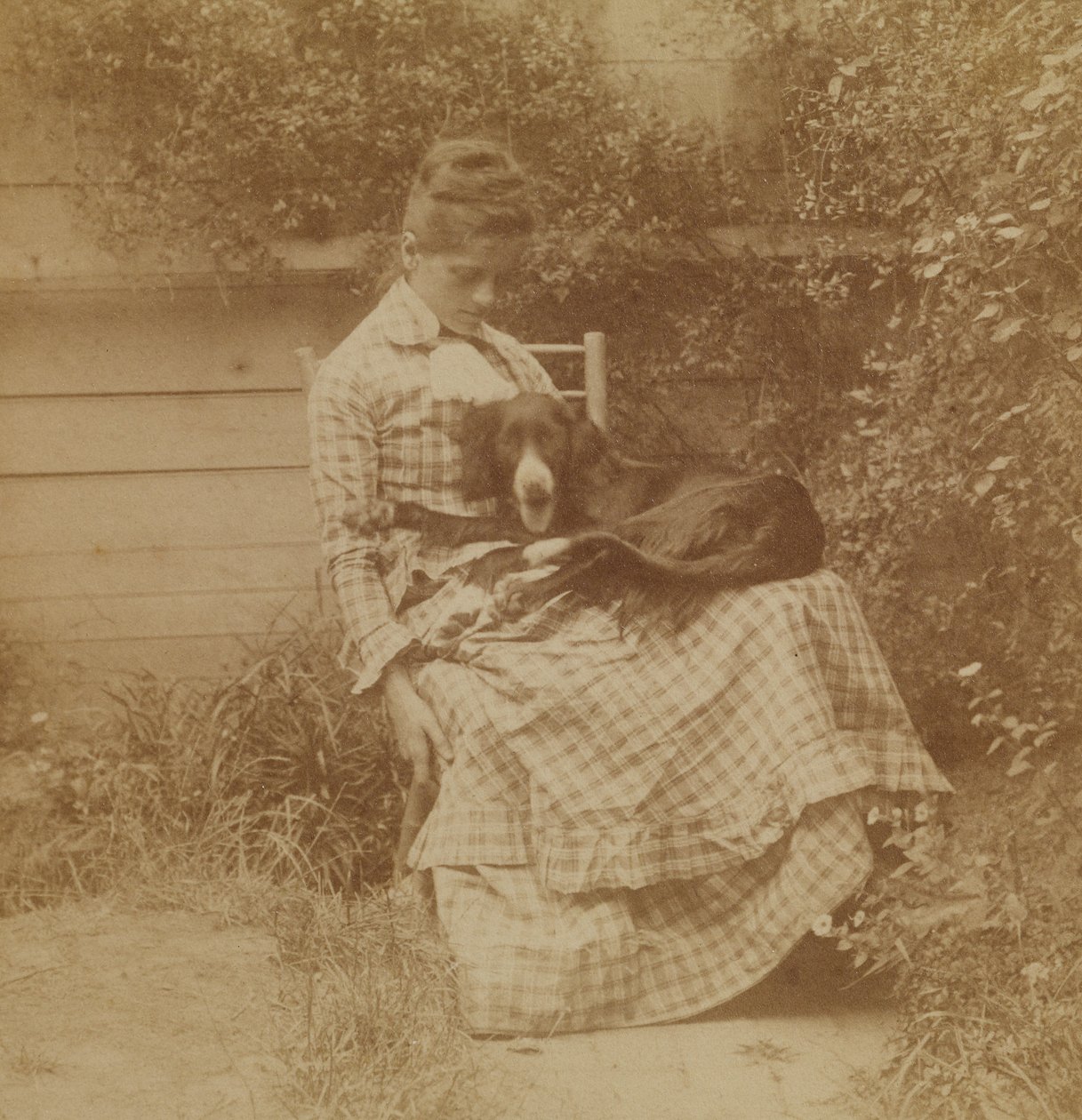 Susan Macdowell (später Mrs. Thomas Eakins) mit Setter von Thomas Eakins