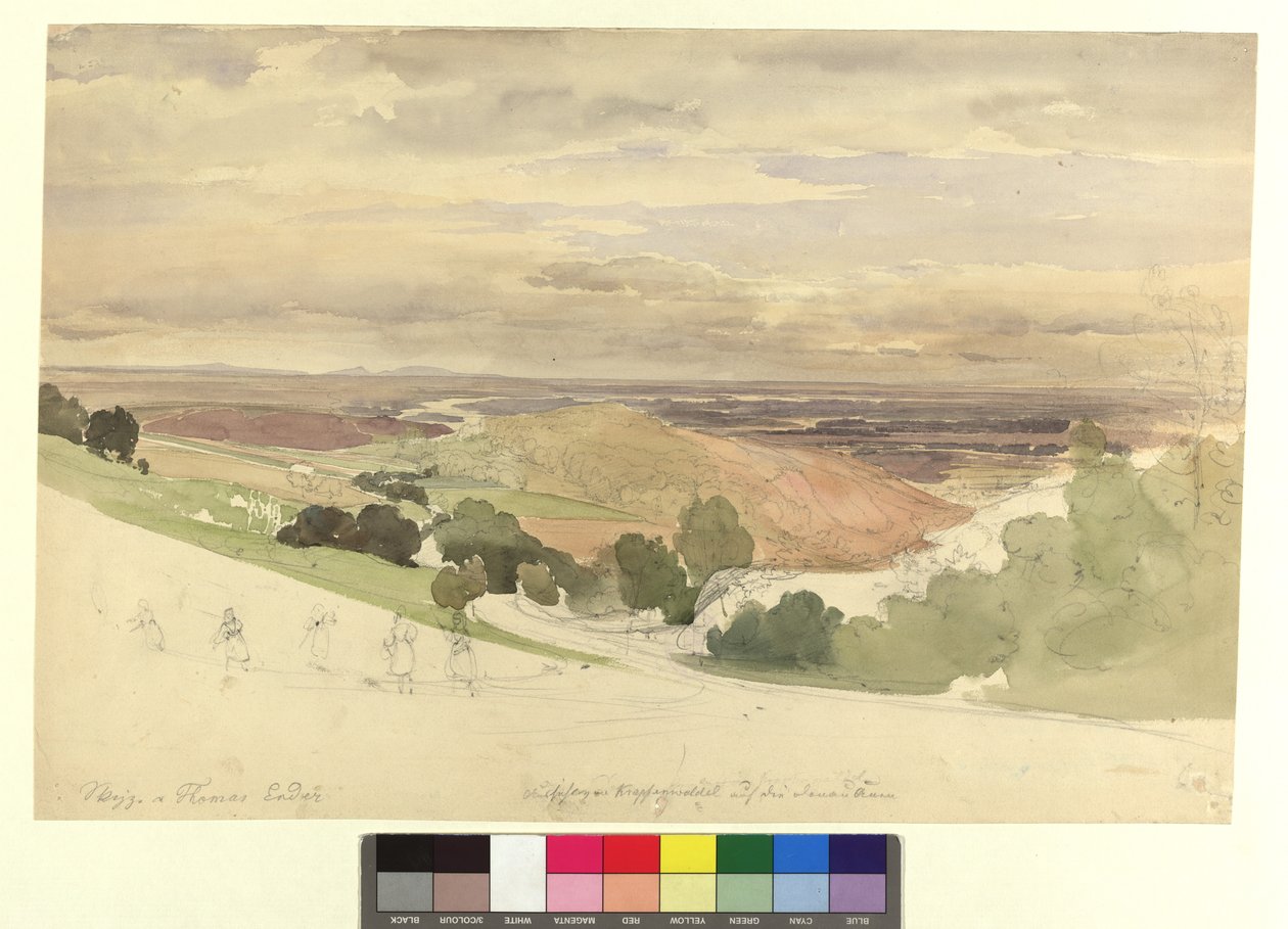 Aussicht vom Krapfenwaldl auf die Donau-Auen von Thomas Ender