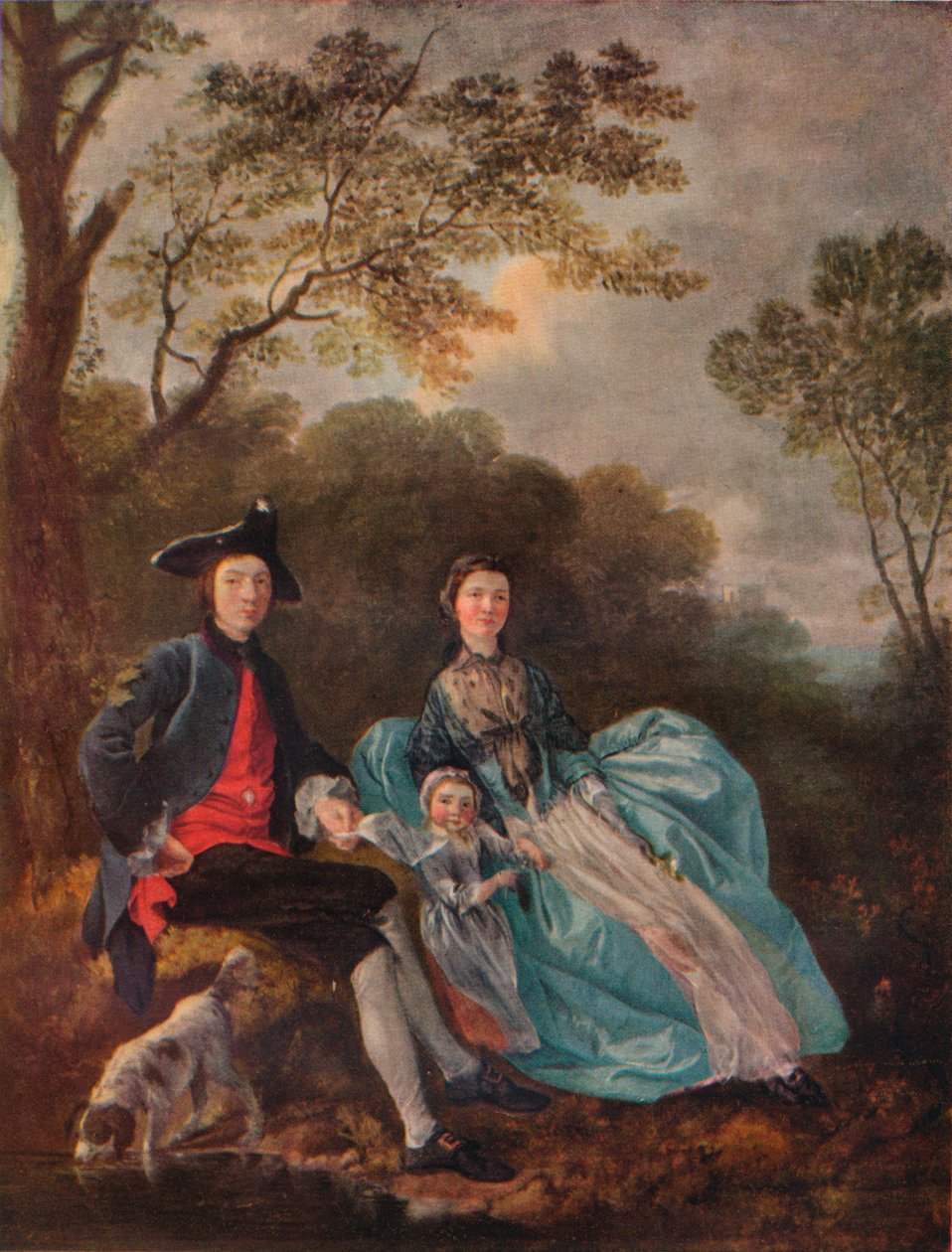 Porträt des Künstlers mit seiner Frau und Tochter, um 1748 von Thomas Gainsborough