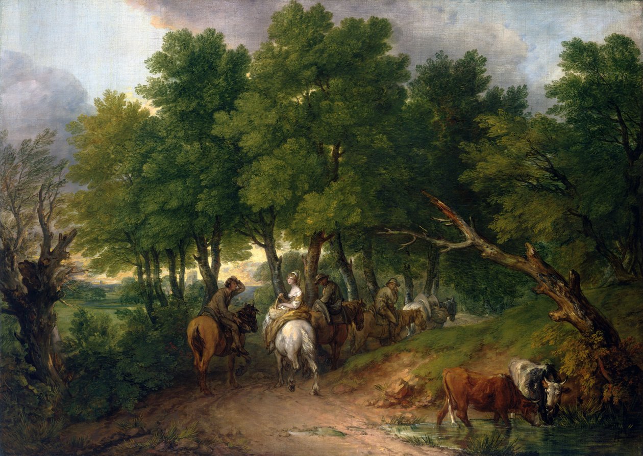 Straße vom Markt von Thomas Gainsborough
