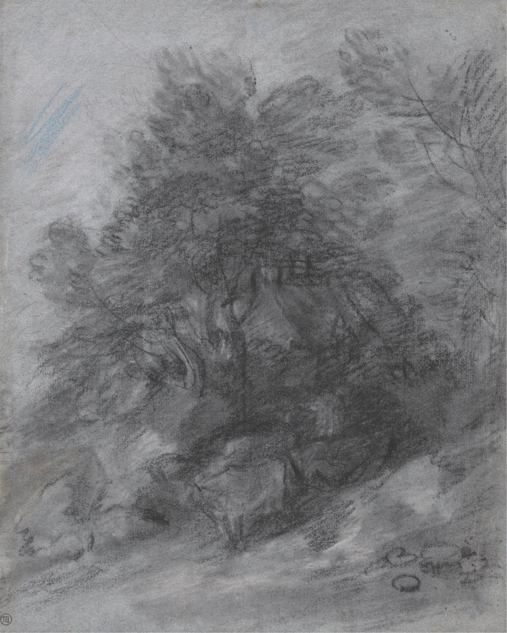 Waldlandschaft mit Hirte, Kühen und Hütte von Thomas Gainsborough