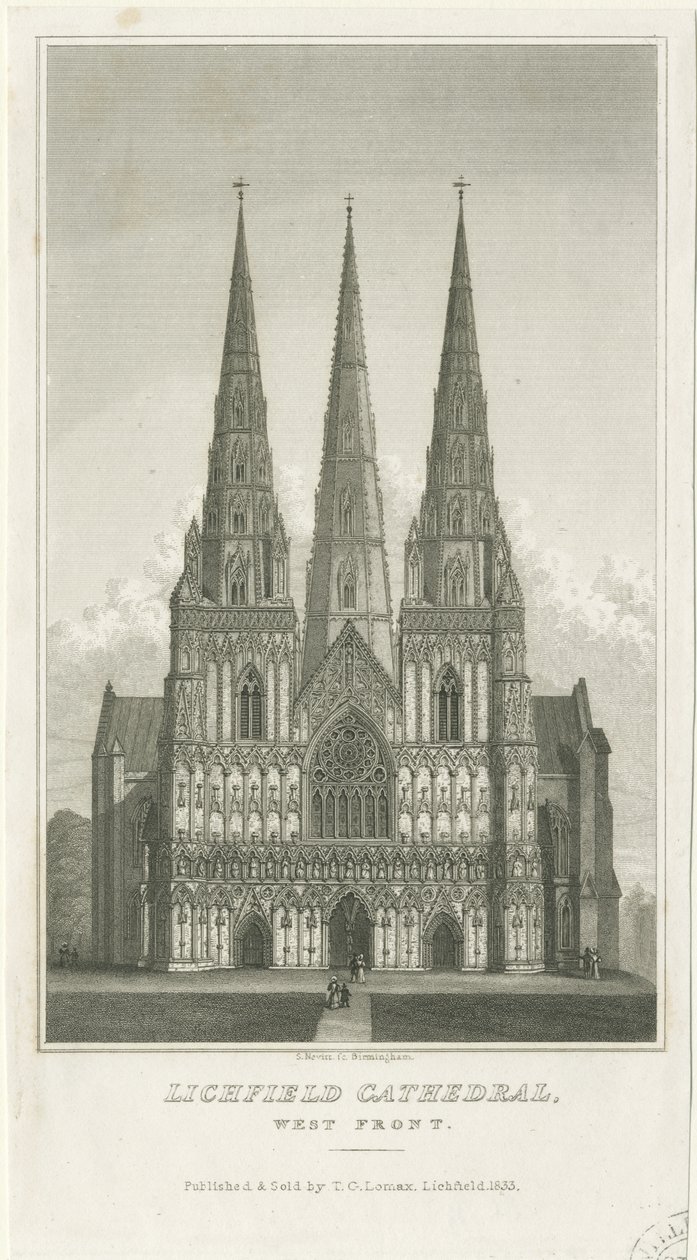 Lichfield Kathedrale - Westfront von Thomas George Lomax