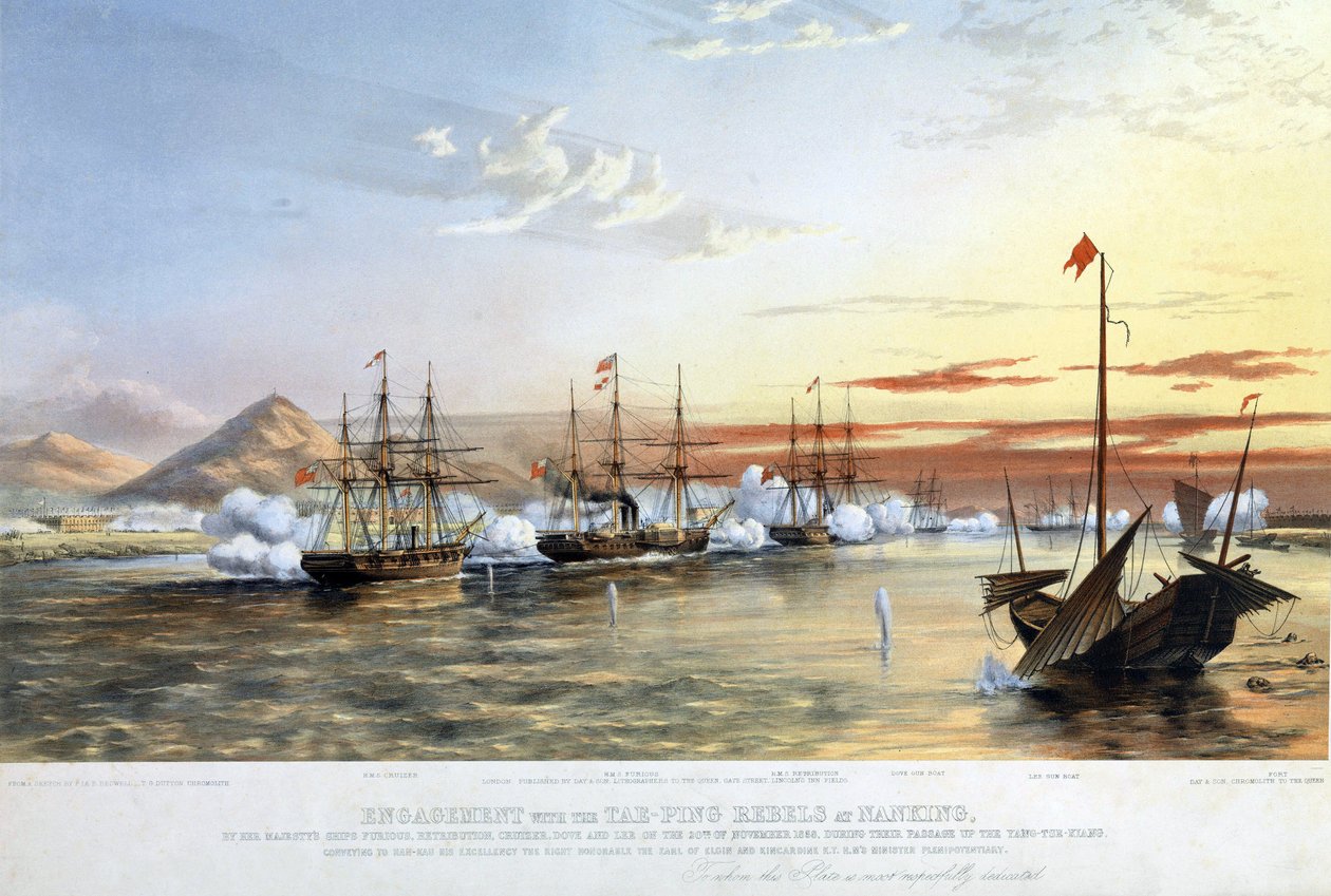Der Marineangriff gegen die Taiping-Rebellen in Nanjing von Thomas Goldsworth (after) Dutton
