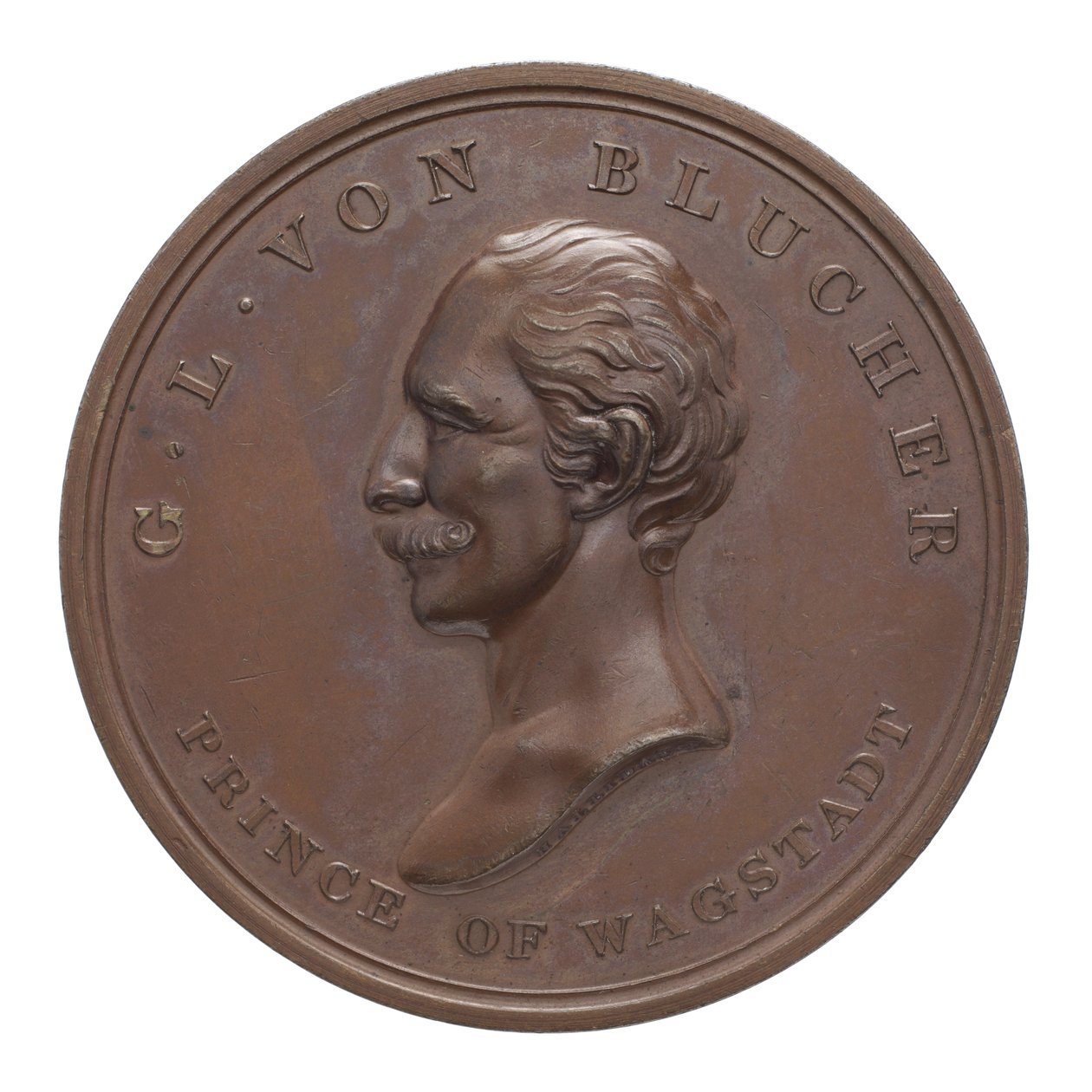 Medaille zur Erinnerung an Wellington und Blücher bei Waterloo von Thomas Halliday