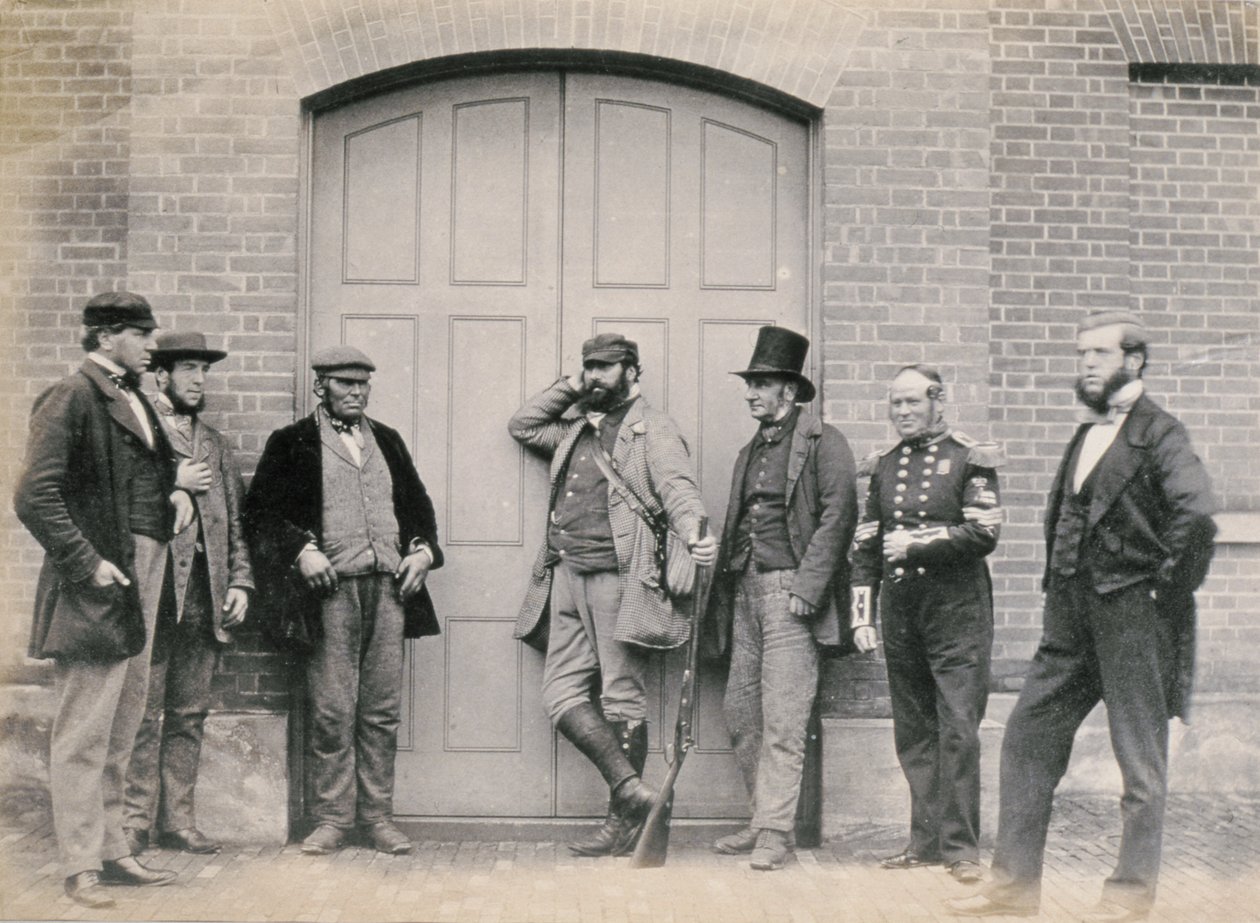 Personal in Holkham Hall, Norfolk, ca. 1863 von Thomas Harcourt Powell