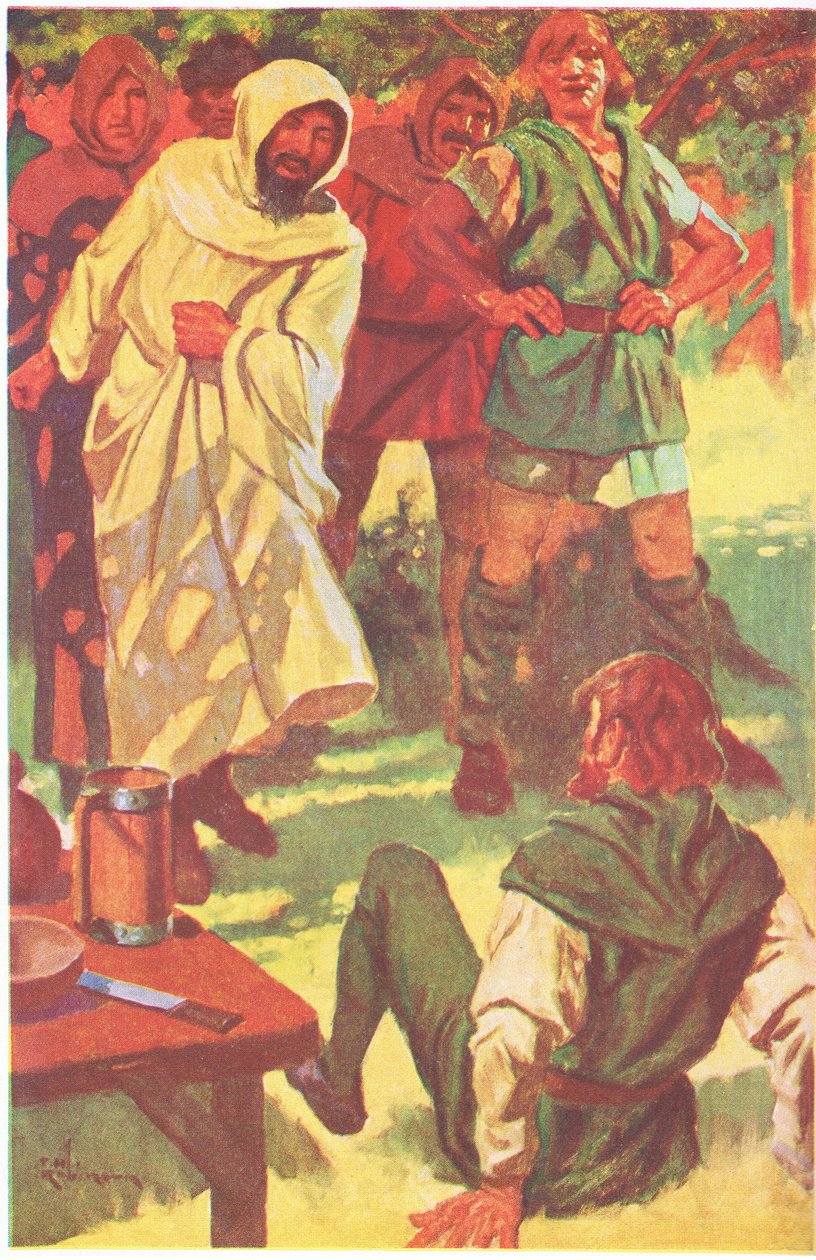 Er rollte seinen Ärmel hoch und schlug dem Gesetzlosen mit voller Wucht auf die Brust von Thomas Heath Robinson