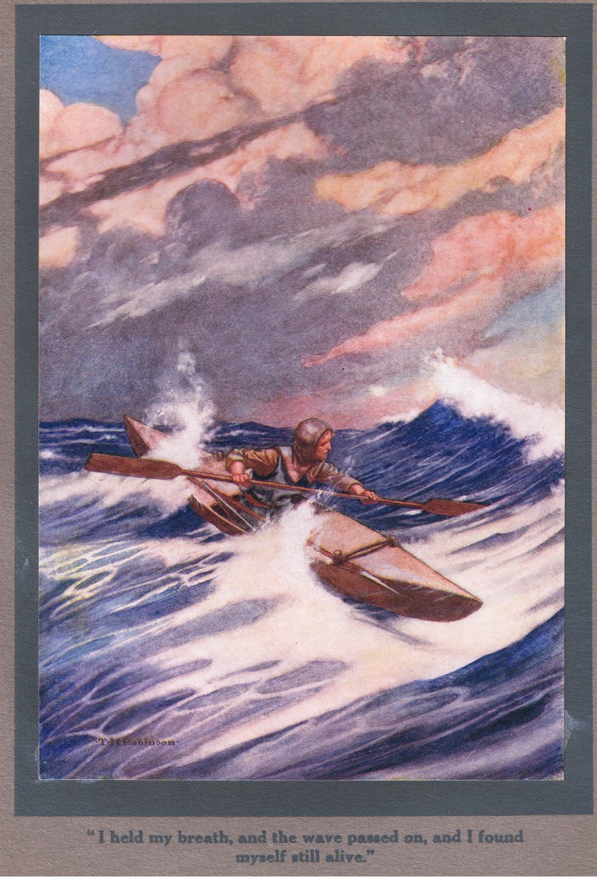 Ich hielt den Atem an, als die Welle vorbeizog, und ich fand mich noch am Leben von Thomas Heath Robinson