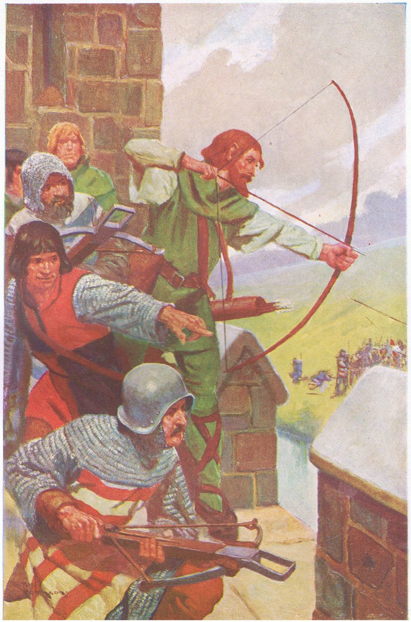 Die Belagerung von Uterysdale begann und dauerte mehrere Wochen von Thomas Heath Robinson