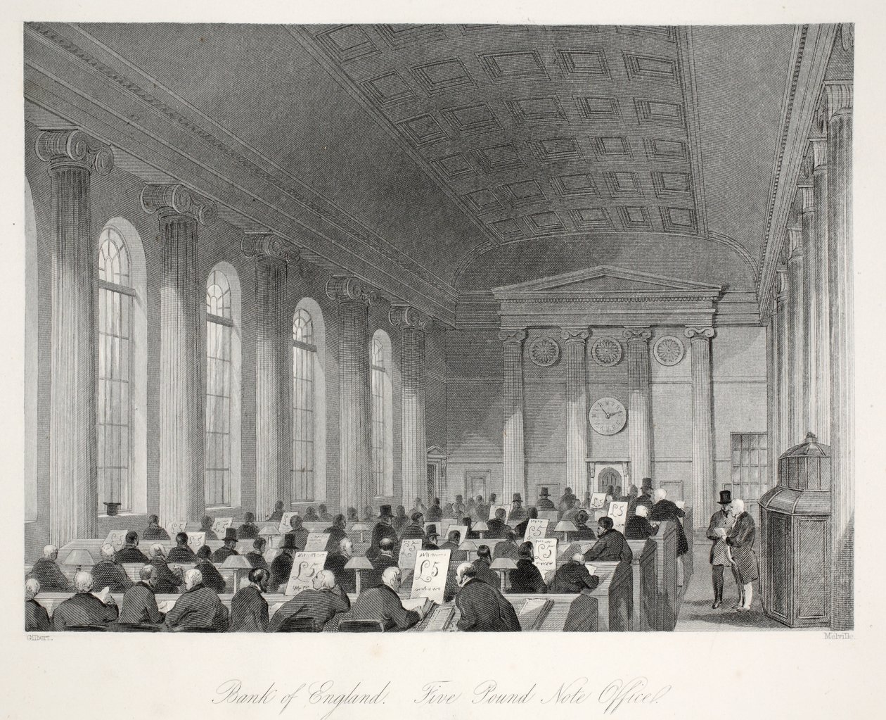 Bank of England - Fünf-Pfund-Noten-Büro, aus 