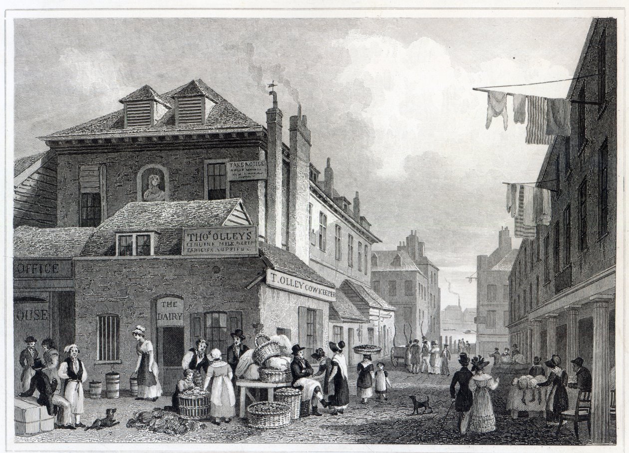 Hungerford Market, Strand, graviert von Thomas Barber, 1830 von Thomas Hosmer Shepherd