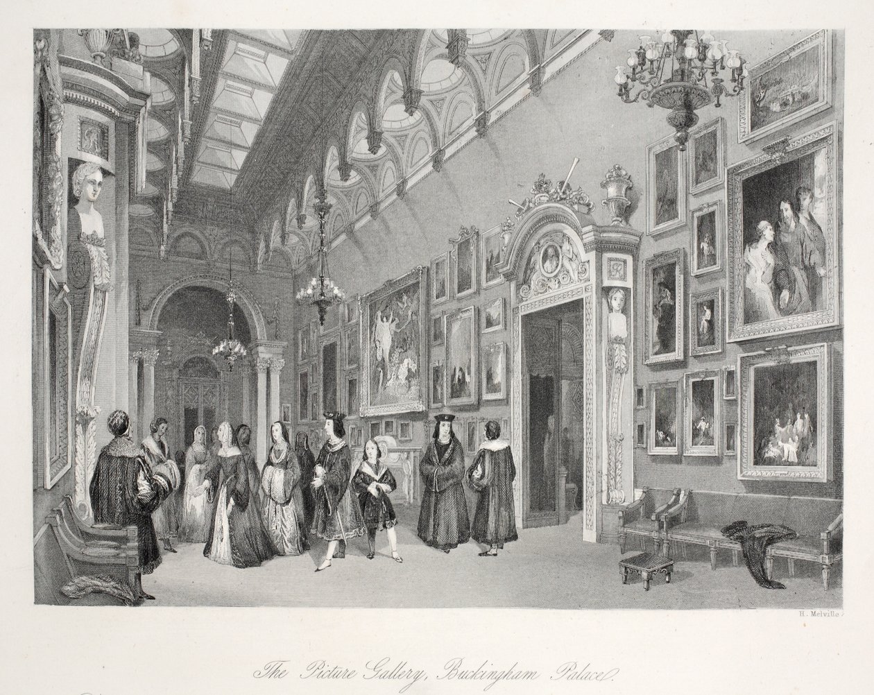 Die Gemäldegalerie im Buckingham Palace, aus 
