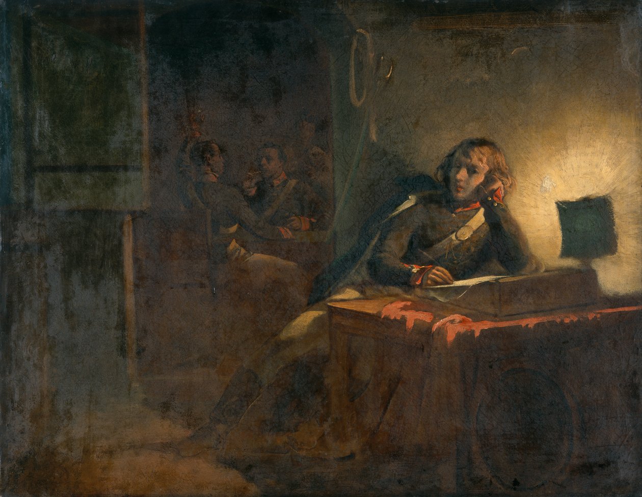 Innenraum mit britischen Offizieren von Thomas Jones Barker