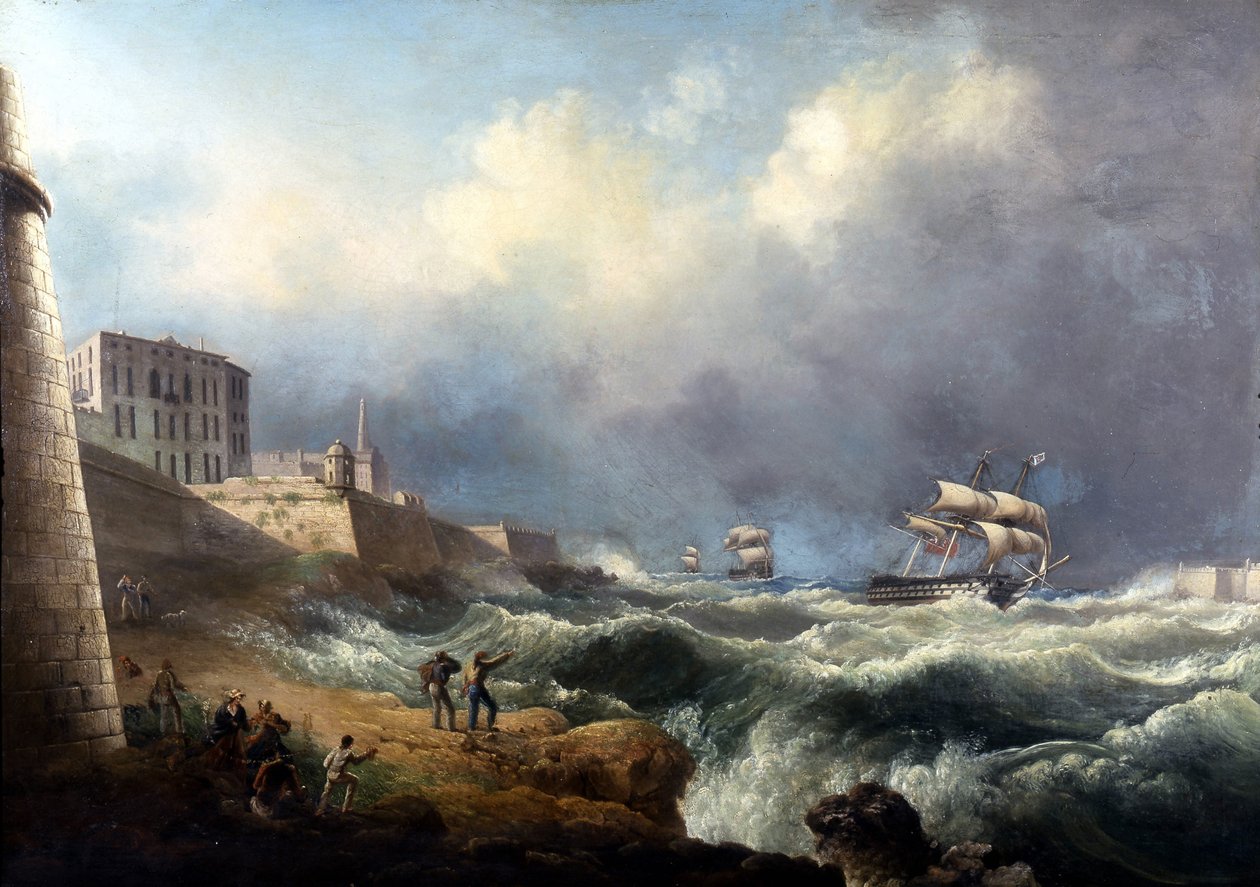 Ansicht des Eingangs zum Großen Hafen von TL Hornbrook von Thomas L. Hornbrook