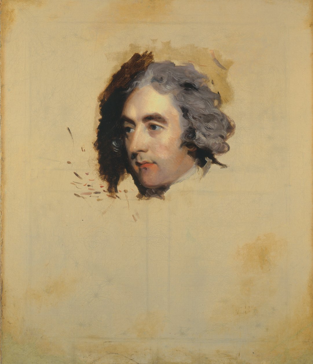 Porträt eines Mannes, möglicherweise William Eden, 1. Lord Auckland, MP (1744-1814) (unvollendet) von Thomas Lawrence