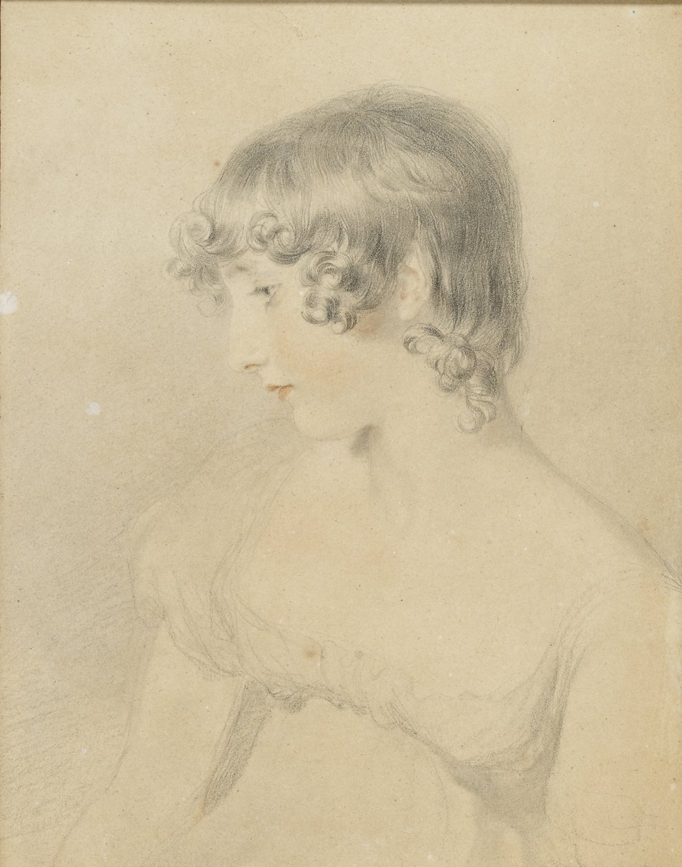 Büste von Susan Bloxam, im Profil nach links gedreht, 1818 von Thomas Lawrence