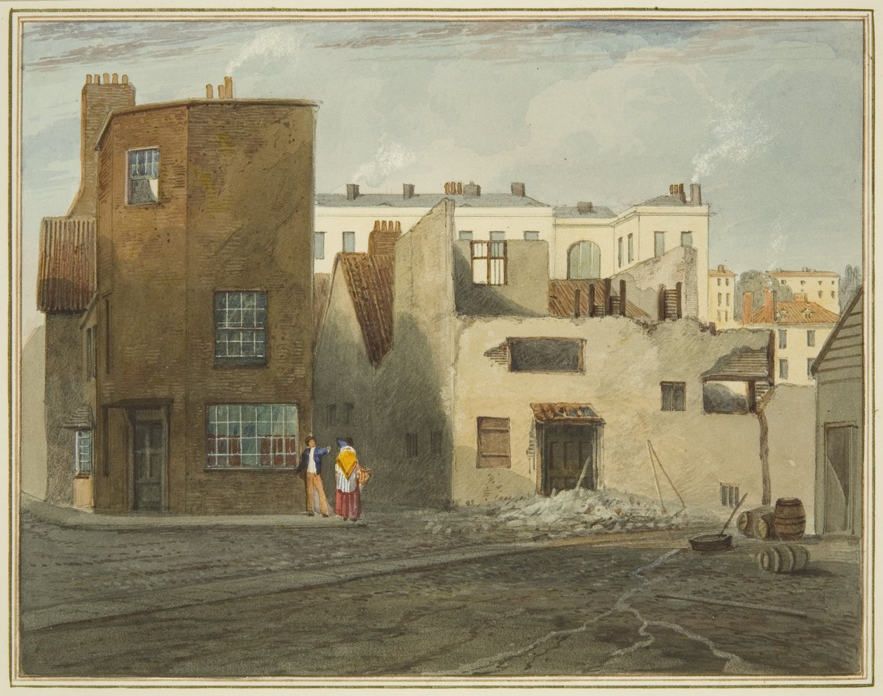 Rückseite des Krankenhauses, zeigt Whitson Street von Thomas Leeson the Elder Rowbotham
