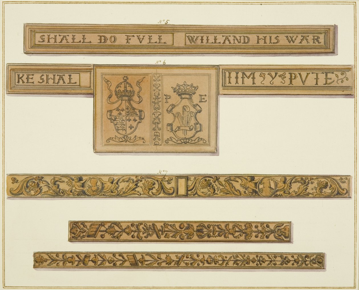 Geschnitzte Friese und Wappen von 46 Baldwin Street von Thomas Leeson the Elder Rowbotham