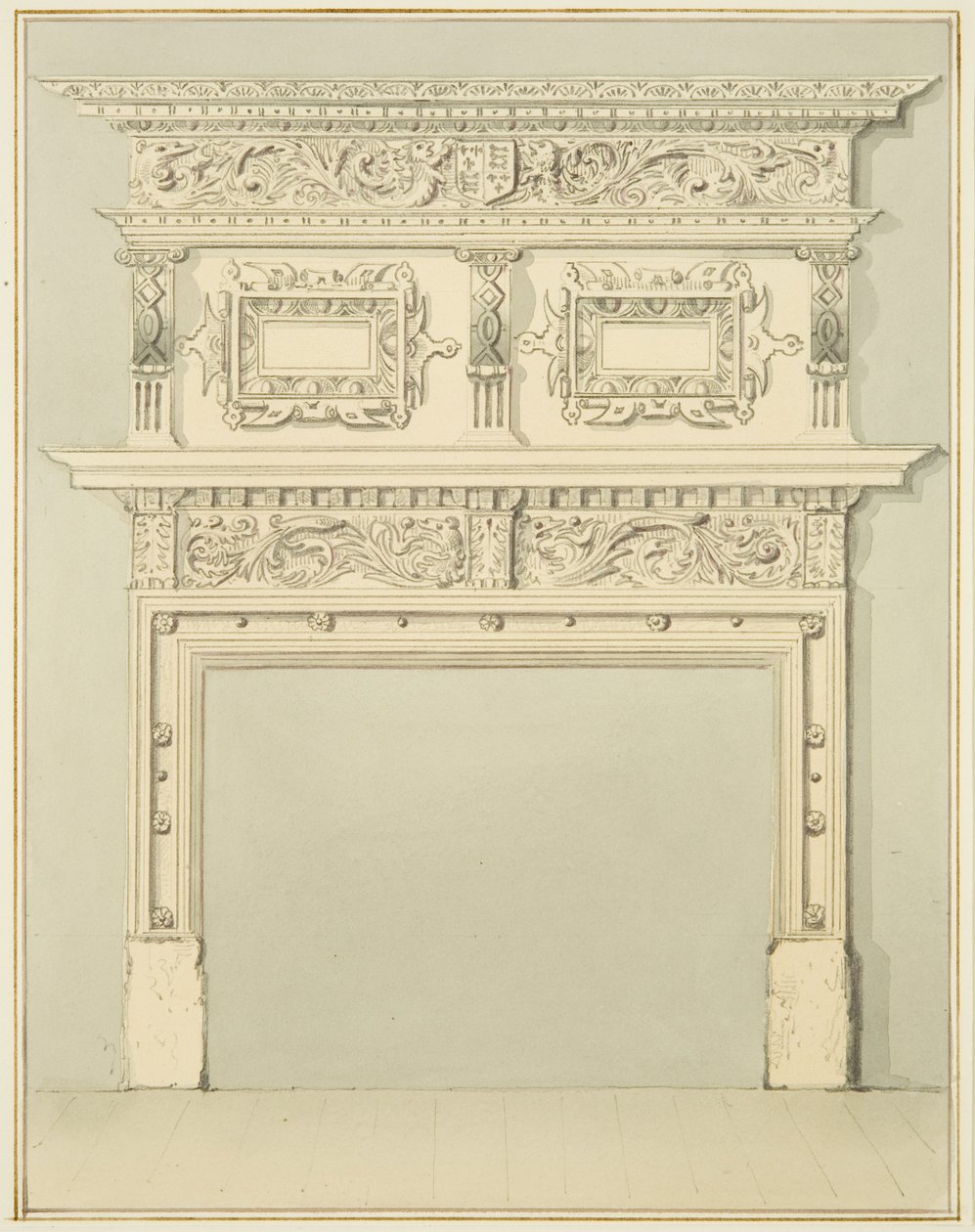 Kamin in Unterem Raum, 9 Small Street von Thomas Leeson the Elder Rowbotham