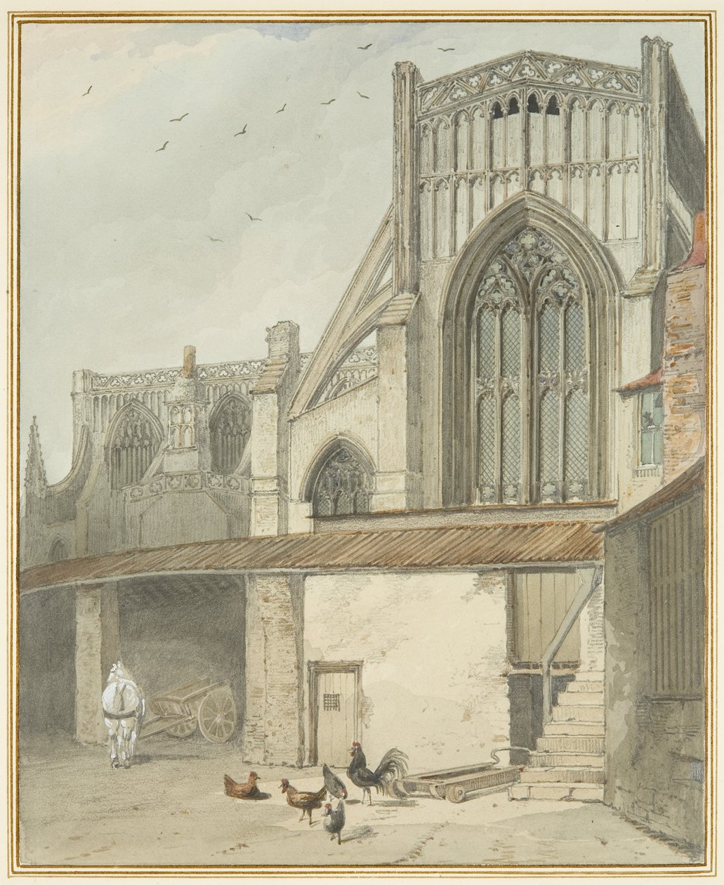Ende des Nordquerhauses von St. Mary Redcliffe von Thomas Leeson the Elder Rowbotham