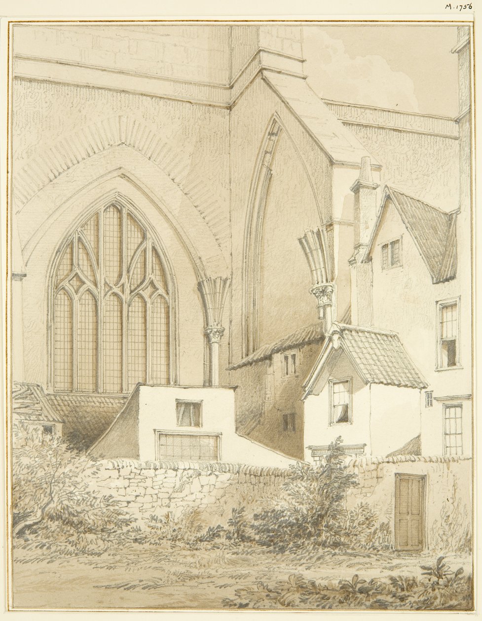 Nordwestwinkel der Kathedrale von Bristol von Thomas Leeson the Elder Rowbotham