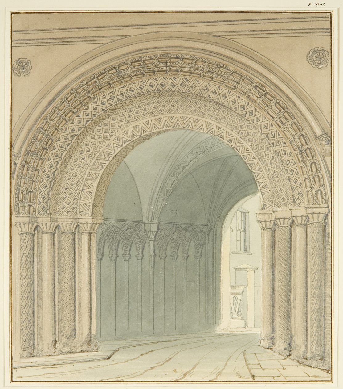 Südansicht des College-Tors, Kathedrale von Bristol von Thomas Leeson the Elder Rowbotham