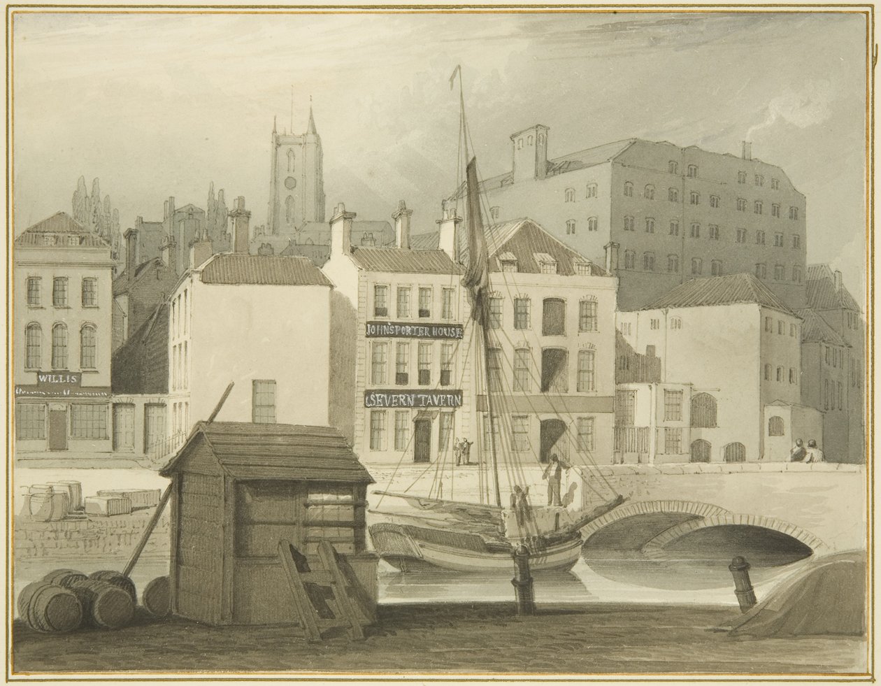 Die Steinbrücke am Kopf des Quay (St Giles