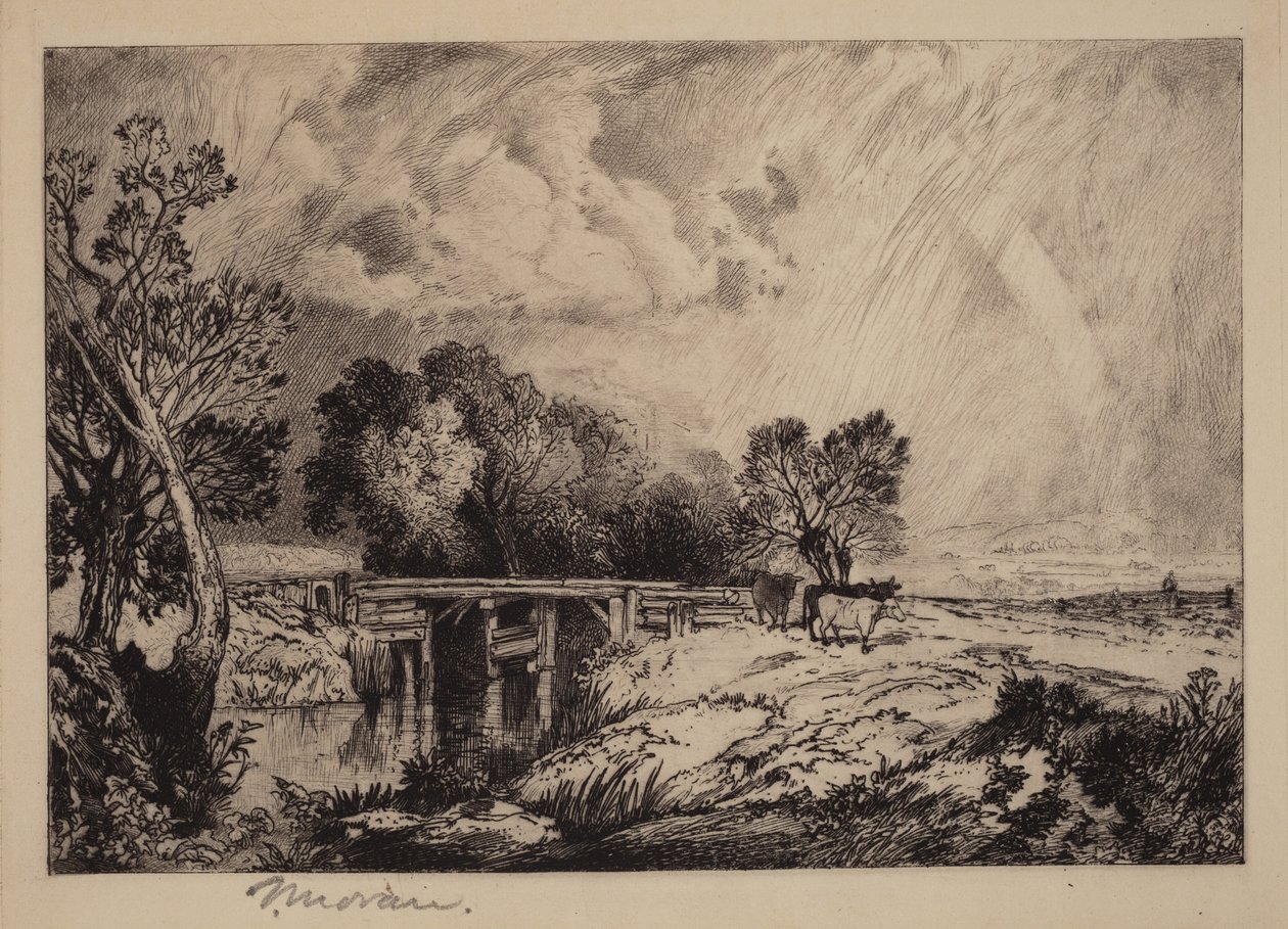 Eine rustikale Brücke von Thomas Moran